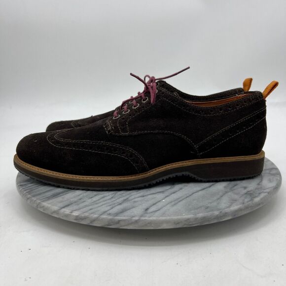 Tommy Bahama Mens 10 Shoe Brown Suede Oxford Wingtip Elliot Lace Up Casual Dress main image 11